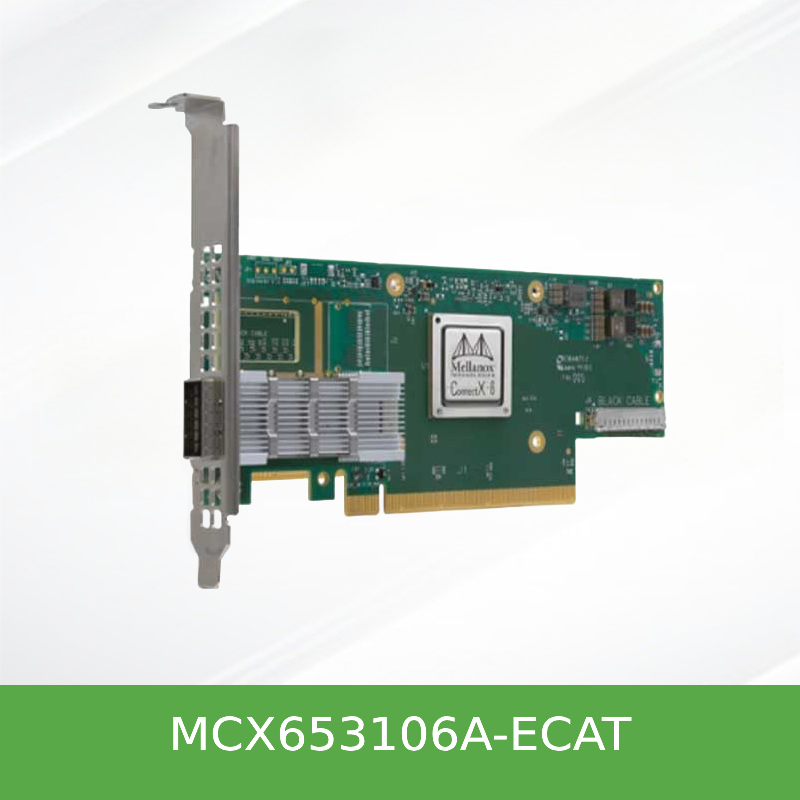MCX653106A-ECAT Mellanox NVIDIA ConnectX-6 VPI Adapter Card  HDR100/EDR/100GbE双端口 IB网卡