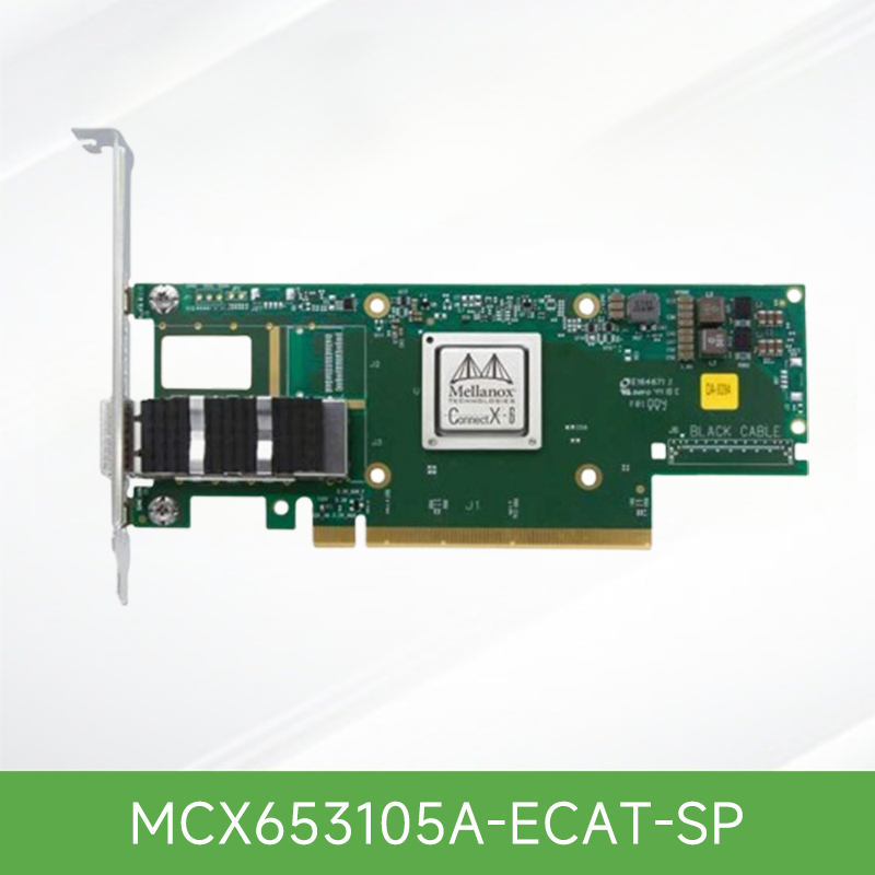 MCX653105A-ECAT-SP Mellanox NVIDIA ConnectX-6 HDR100/EDR/100GbE 单端口 IB网卡