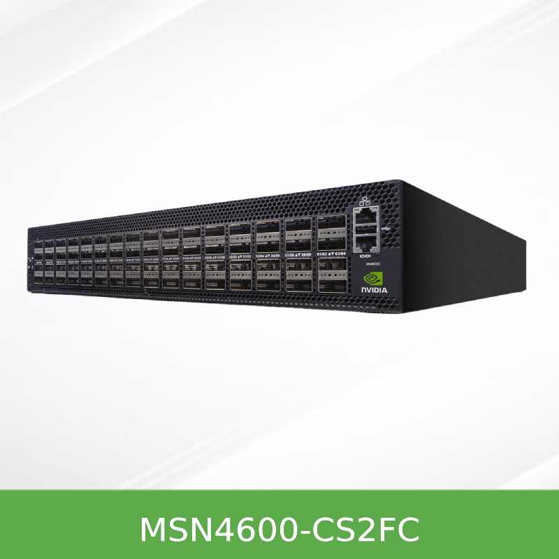 MSN4600-CS2FC Mellanox NVIDIA MSN4600 Spectrum-3 200GbE 2U Open 以太网交换机